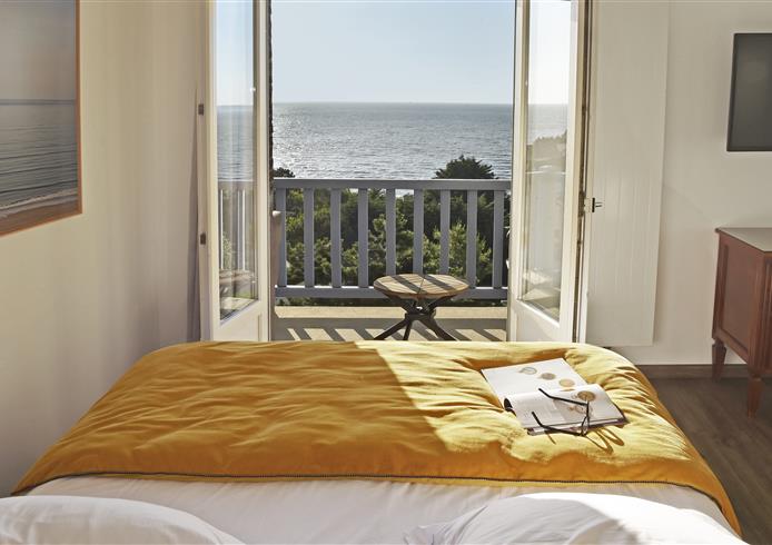 sea view from one of the Bellevue beds  - Bellevue Hotel